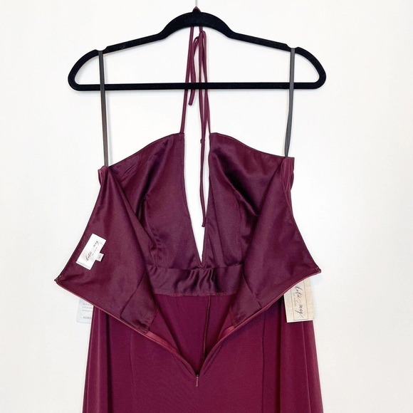 NWT Revolve Katie May Never Cross Jumpsuit Split Leg Women's Burgundy XL $275 - Picture 10 of 11